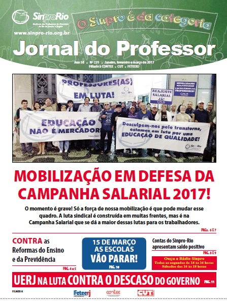 Jornal do Professor – Ano 58 – nº 231 – Janeiro e Fevereiro de 2017