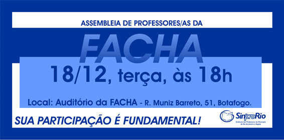 Facha – participe da assembleia de professores/as!
