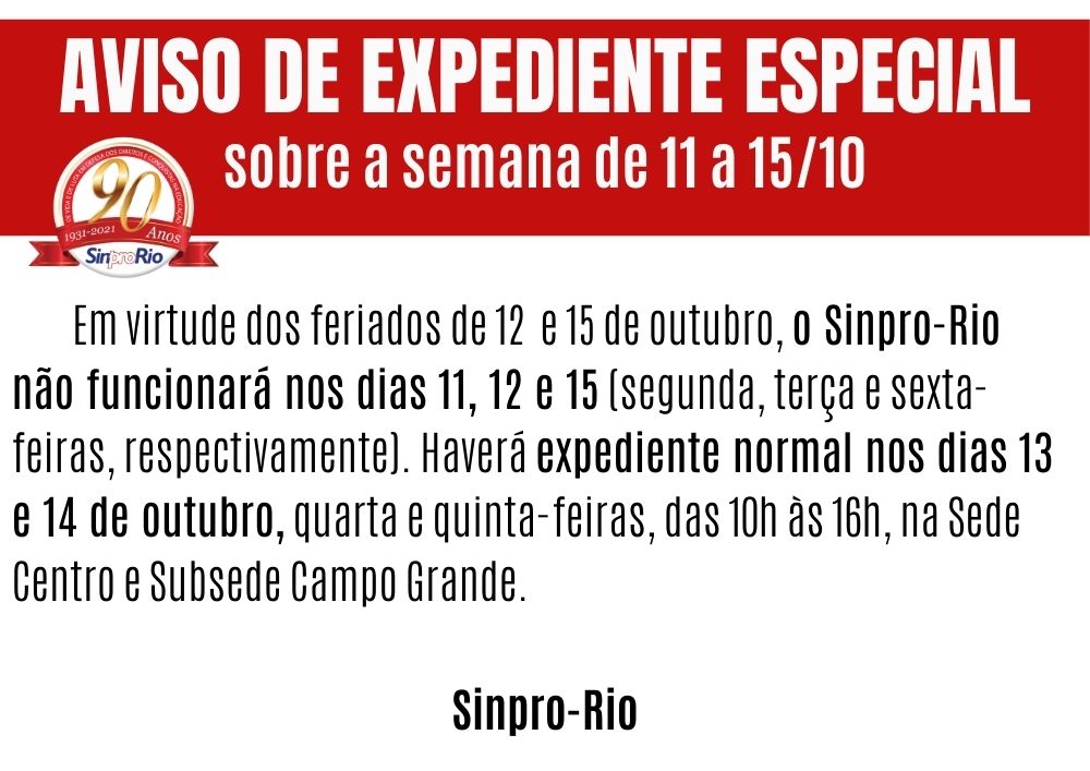 Expediente Especial – 11 a 15/10