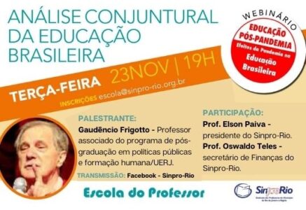 EP – Palestra: “Análise Conjuntural da Ed. Brasileira” – 23/11, 19h