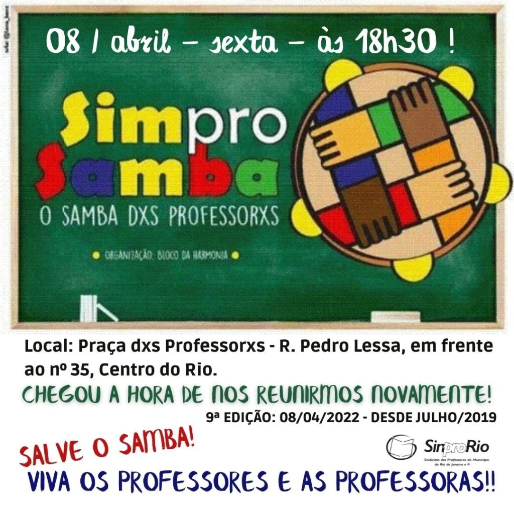 Sim pro Samba – o samba dos/as professores/as voltou!