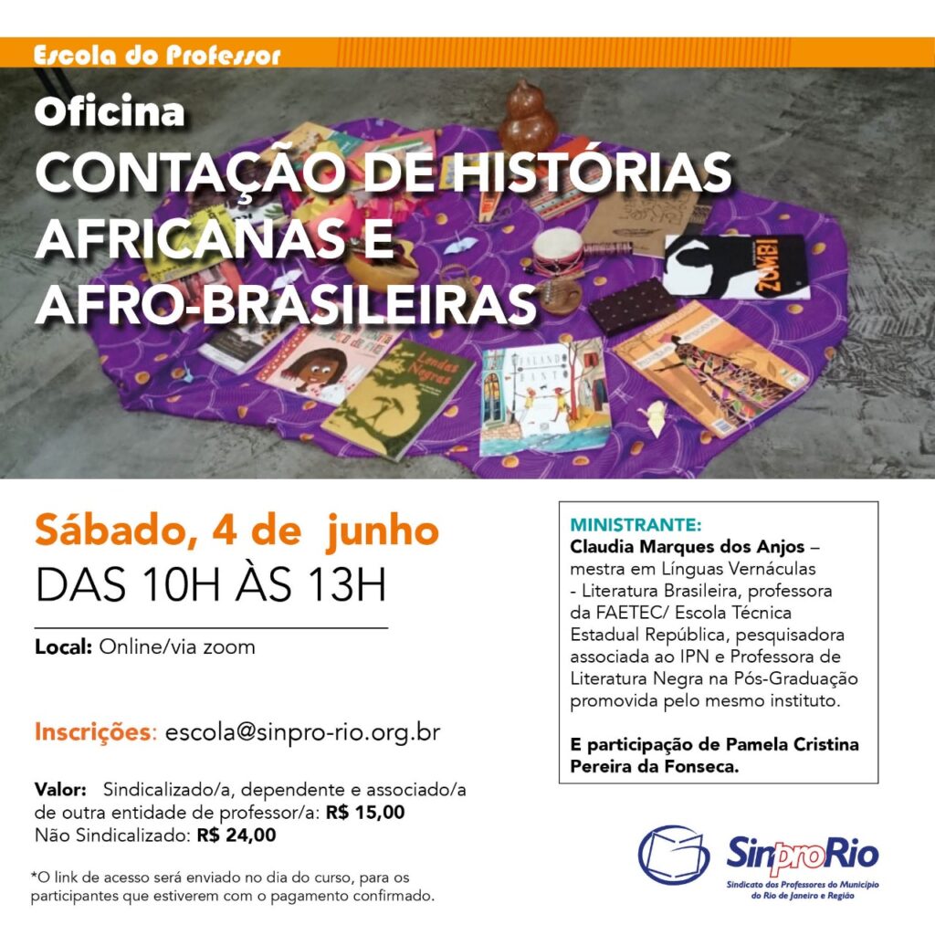 ‘Contação de Histórias Africanas e Afro-brasileiras’: 04/6, às 10h!