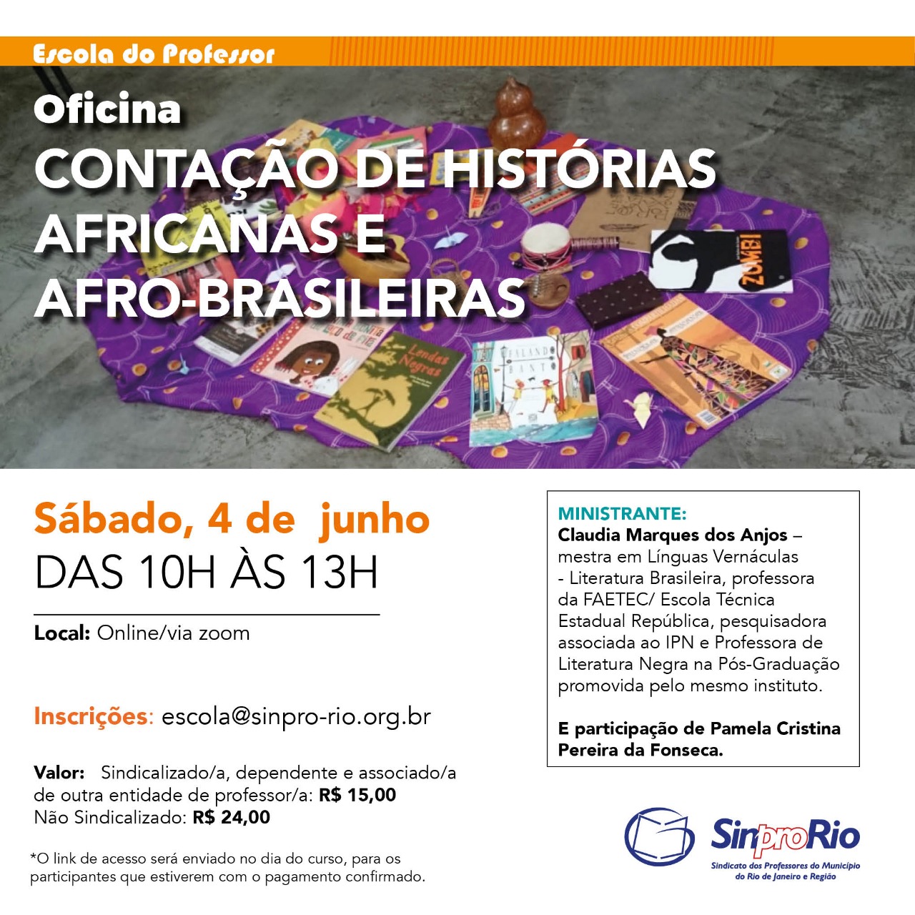 ‘Contação de Histórias Africanas e Afro-brasileiras’: 04/6, às 10h!