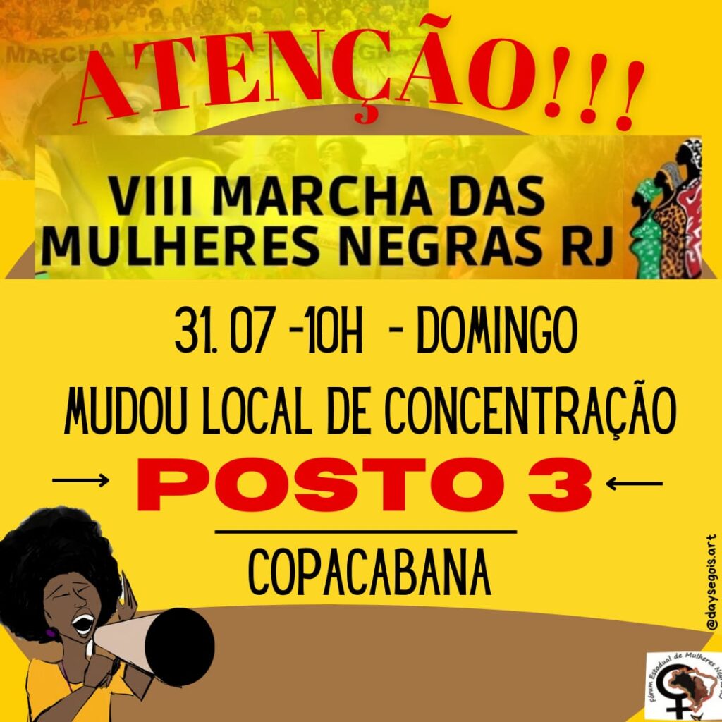 SINPRO-RIO APOIA E PARTICIPA DA VIII MARCHA DAS MULHERES NEGRAS RJ