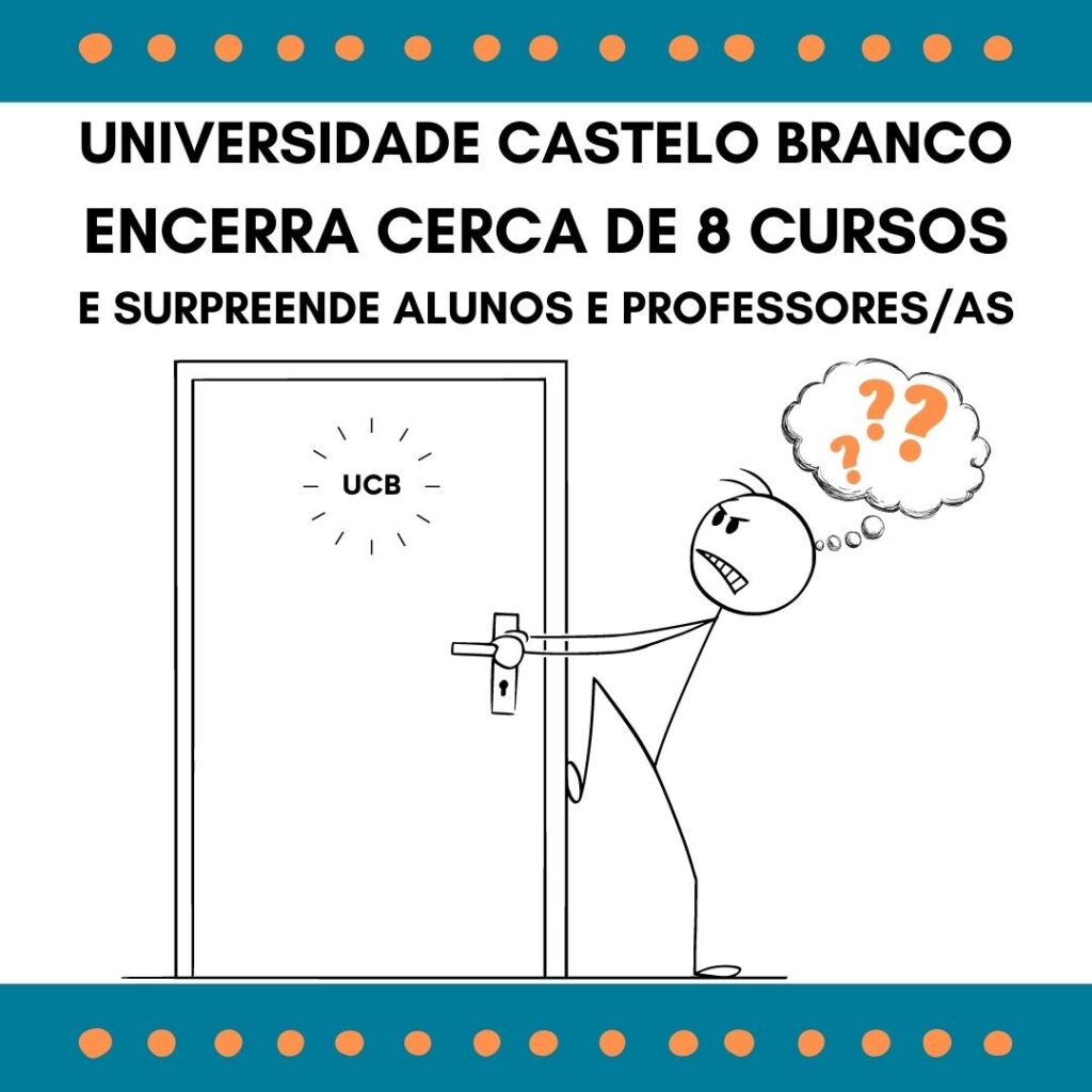 Universidade Castelo Branco encerra cerca de 8 cursos e surpreende estudantes e professores/as