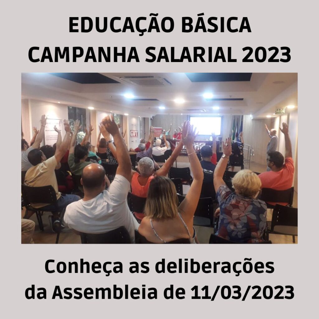 Ed. Básica – assembleia aprova pauta de reivindicações da Campanha Salarial 2023