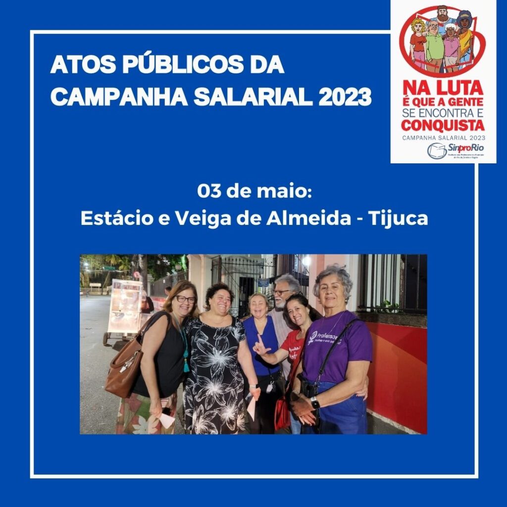 Camp. Salarial 2023 – ato público nas portas da Estácio e Veiga de Almeida