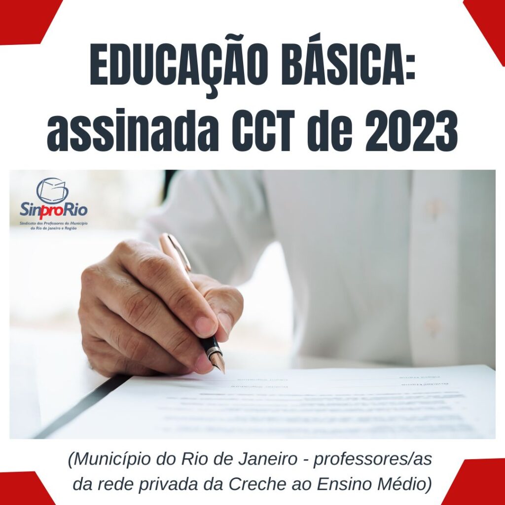 Assinada CCT da Educação Básica de 2023