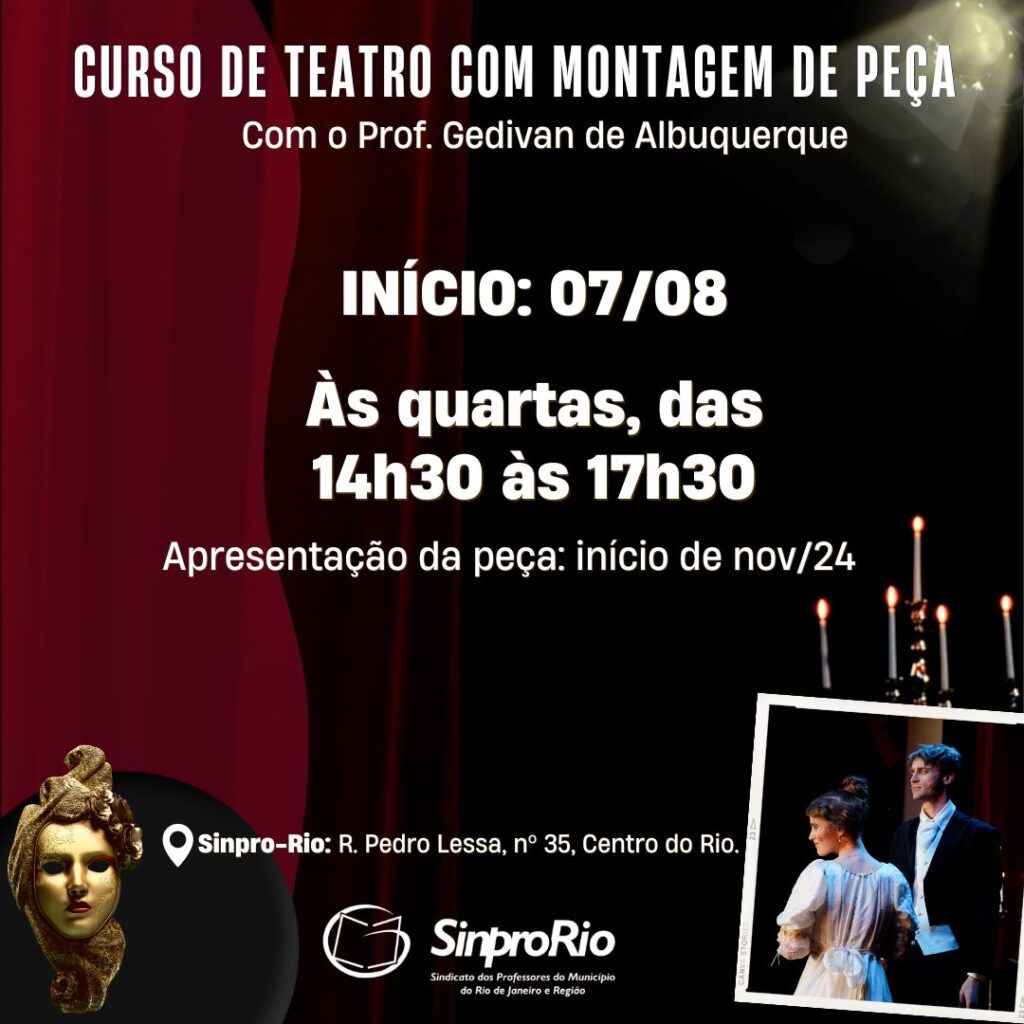 [2024/2] Curso de teatro com montagem de peça