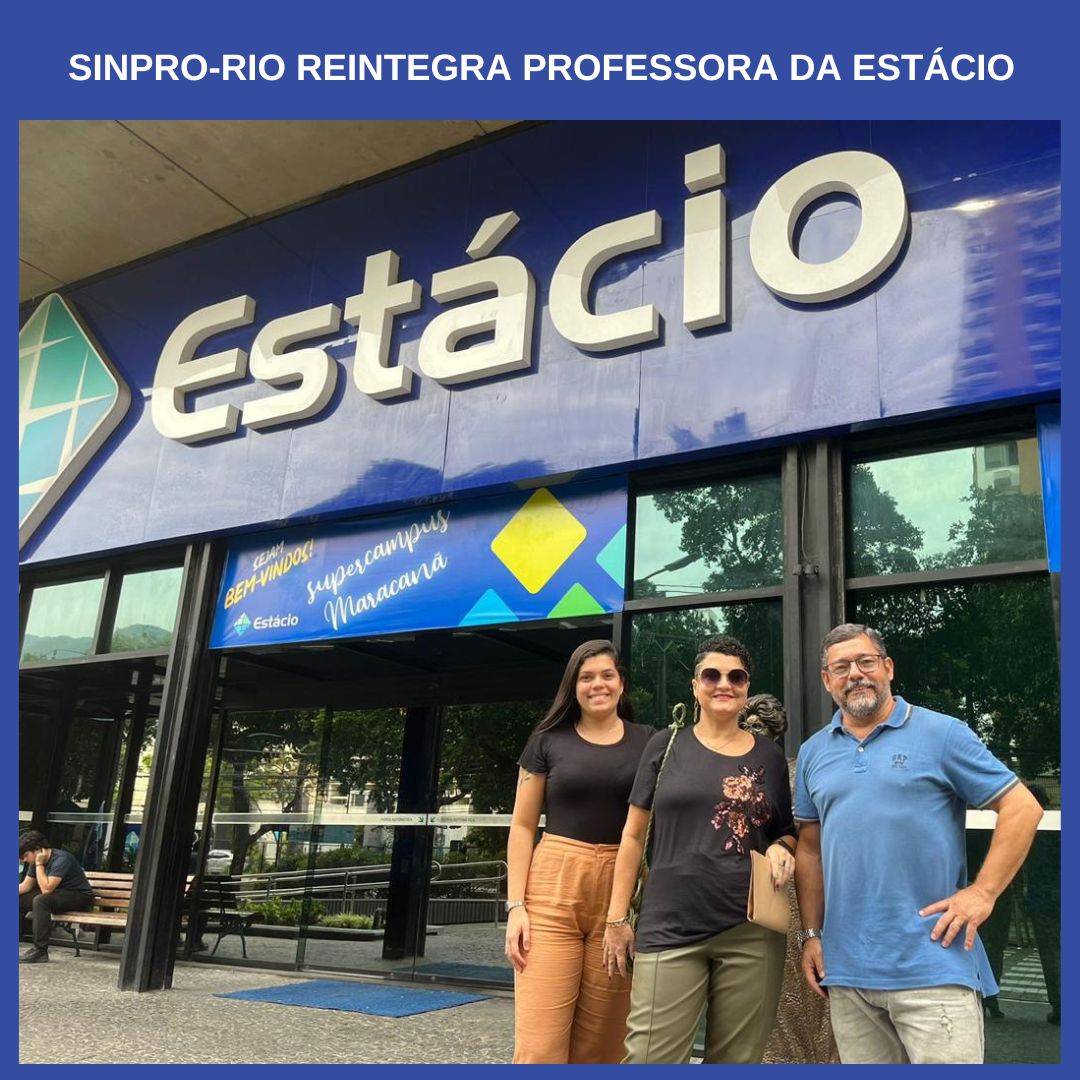 Sinpro-Rio reintegra professora da Estácio