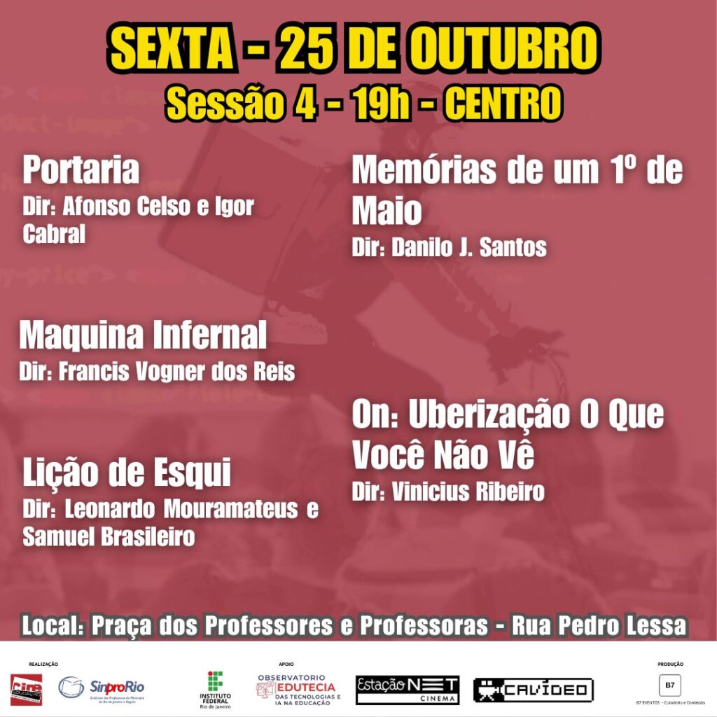 Cine Educação: de 23 a 26 de outubro